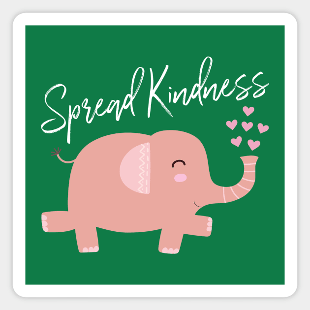 Elephant Will Spread Kindness Magnet by spiffy_design